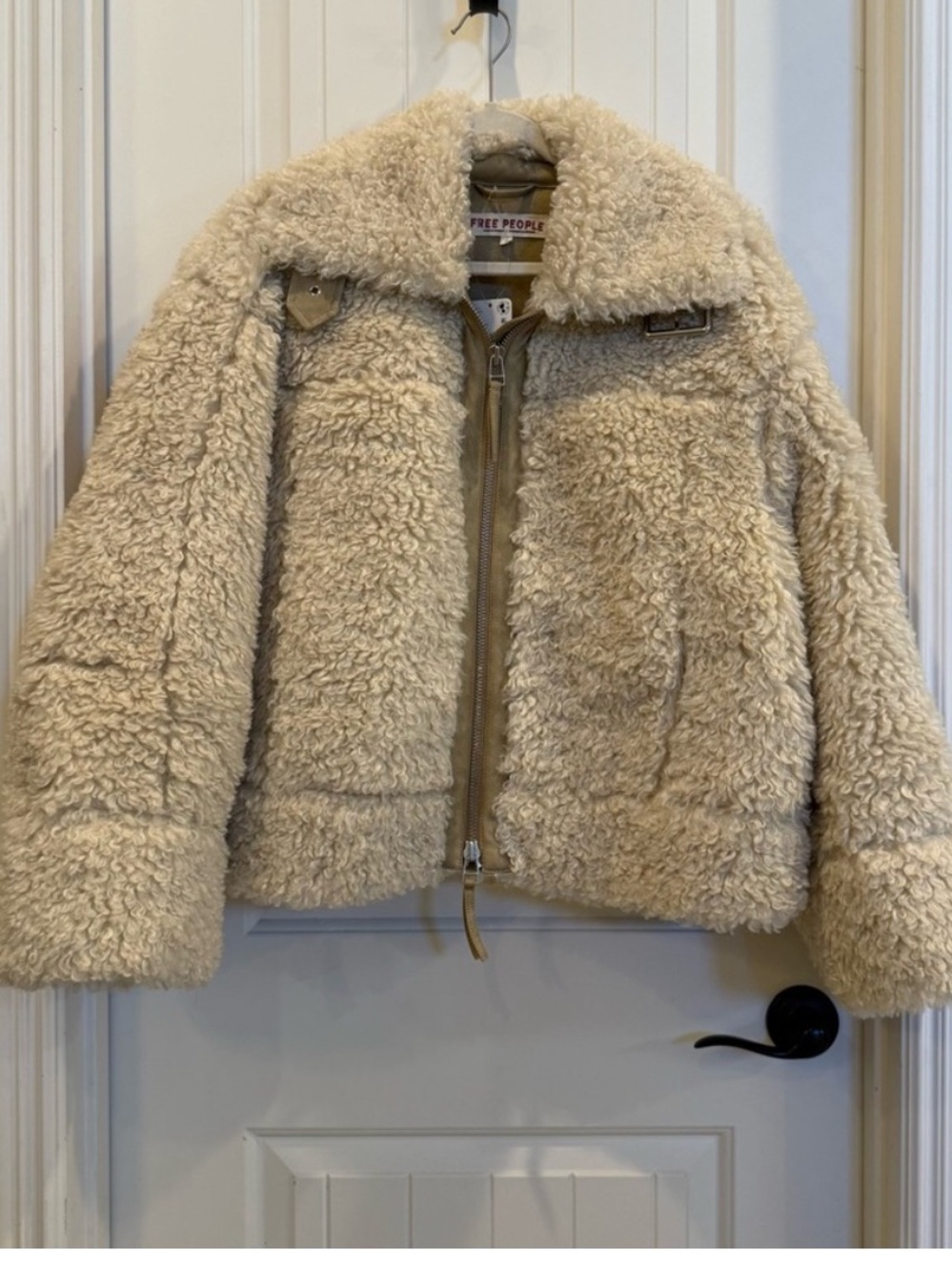 Free People Cream Teddy Jacket - Picture 4 of 4